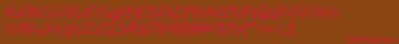 Electronica Font – Red Fonts on Brown Background