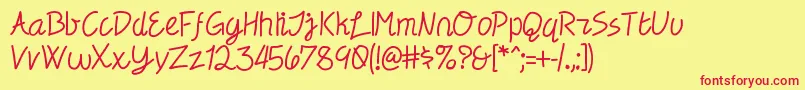 Electronica Font – Red Fonts on Yellow Background