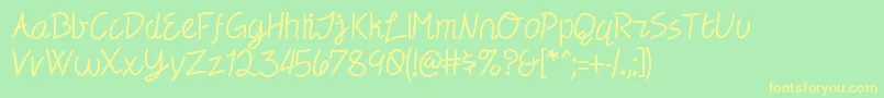 Electronica Font – Yellow Fonts on Green Background