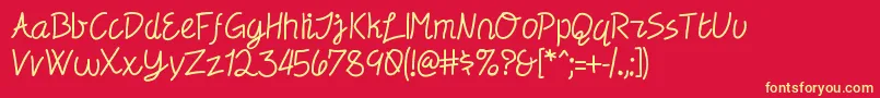 Electronica Font – Yellow Fonts on Red Background