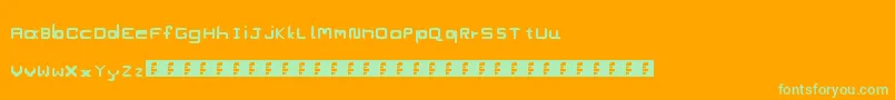 Goodies Font – Green Fonts on Orange Background