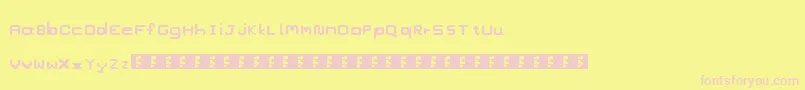 Goodies Font – Pink Fonts on Yellow Background