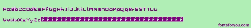 Goodies Font – Purple Fonts on Green Background
