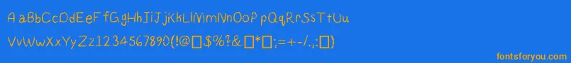 Reaper Font – Orange Fonts on Blue Background