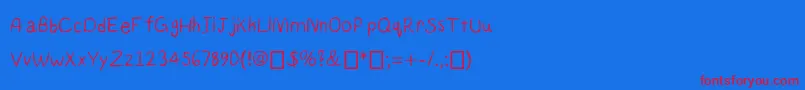 Czcionka Reaper – czerwone czcionki na niebieskim tle