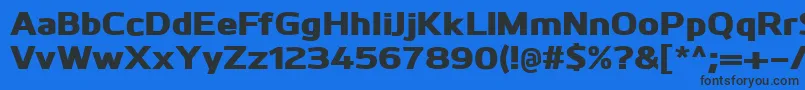 KuroHeavy Font – Black Fonts on Blue Background