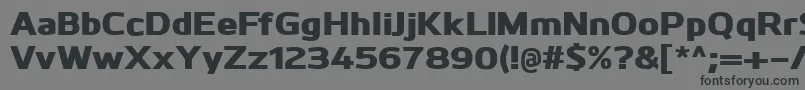 フォントKuroHeavy – 黒い文字の灰色の背景