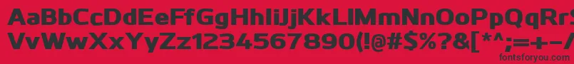 KuroHeavy Font – Black Fonts on Red Background