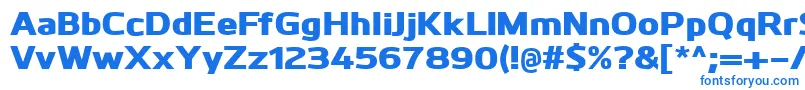 フォントKuroHeavy – 白い背景に青い文字