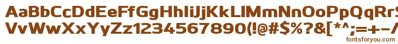 KuroHeavy-fontti – ruskeat fontit valkoisella taustalla