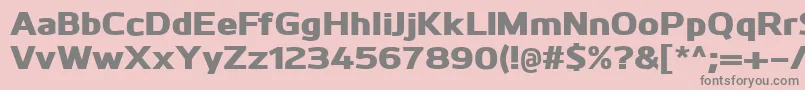 KuroHeavy Font – Gray Fonts on Pink Background