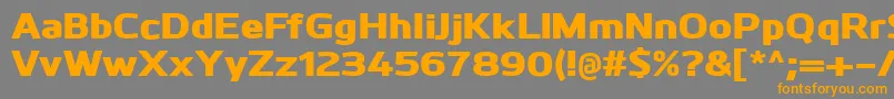 KuroHeavy Font – Orange Fonts on Gray Background