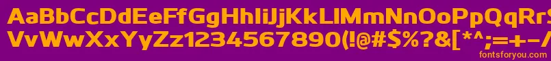 Шрифт KuroHeavy – оранжевые шрифты на фиолетовом фоне