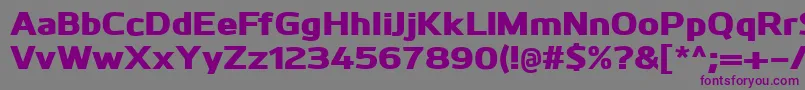 Шрифт KuroHeavy – фиолетовые шрифты на сером фоне