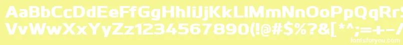 KuroHeavy Font – White Fonts on Yellow Background