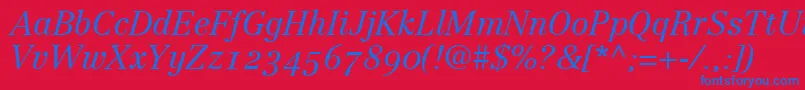 CenturyRepriseLightosSsiNormal Font – Blue Fonts on Red Background