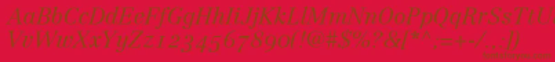 CenturyRepriseLightosSsiNormal Font – Brown Fonts on Red Background