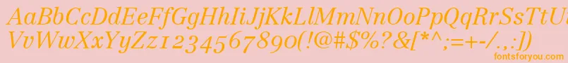 CenturyRepriseLightosSsiNormal Font – Orange Fonts on Pink Background