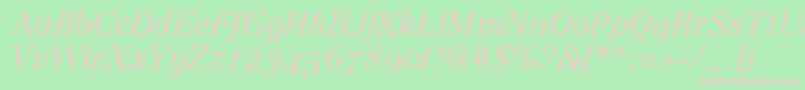 CenturyRepriseLightosSsiNormal Font – Pink Fonts on Green Background