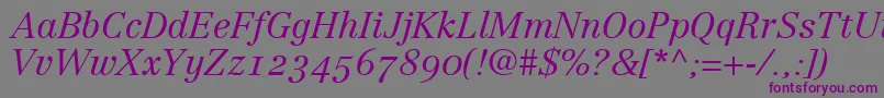 CenturyRepriseLightosSsiNormal Font – Purple Fonts on Gray Background