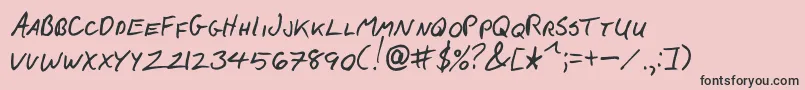FCkBeans Font – Black Fonts on Pink Background