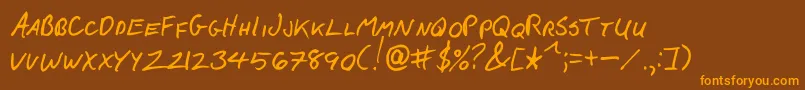 FCkBeans Font – Orange Fonts on Brown Background