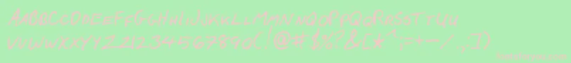 FCkBeans Font – Pink Fonts on Green Background