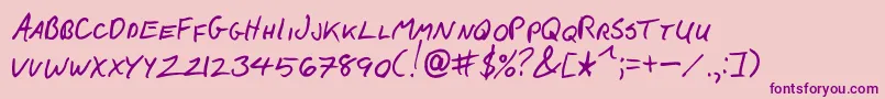FCkBeans Font – Purple Fonts on Pink Background
