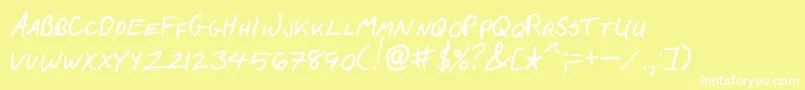 フォントFCkBeans – 黄色い背景に白い文字