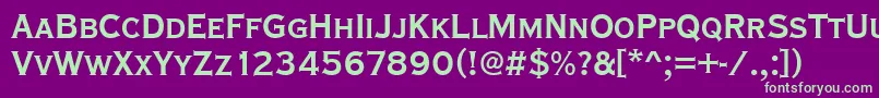 Copperplatetbolcon Font – Green Fonts on Purple Background
