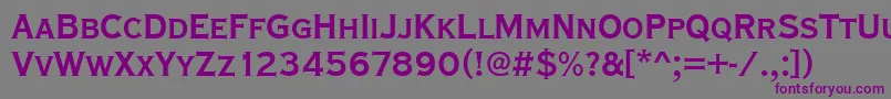 Шрифт Copperplatetbolcon – фиолетовые шрифты на сером фоне