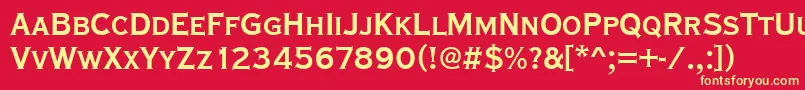 Copperplatetbolcon Font – Yellow Fonts on Red Background