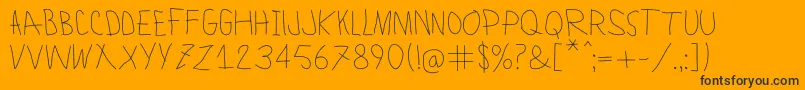 LamiarLight Font – Black Fonts on Orange Background