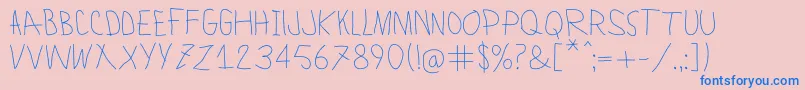 LamiarLight Font – Blue Fonts on Pink Background