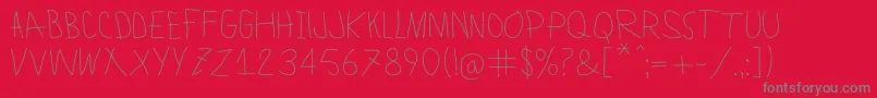 LamiarLight Font – Gray Fonts on Red Background