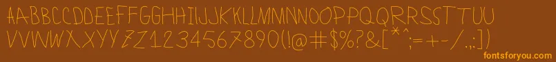 LamiarLight Font – Orange Fonts on Brown Background