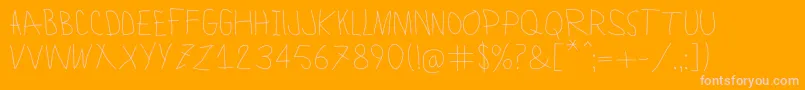 LamiarLight Font – Pink Fonts on Orange Background