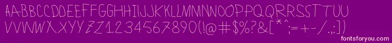 LamiarLight Font – Pink Fonts on Purple Background