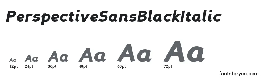 PerspectiveSansBlackItalic Font Sizes