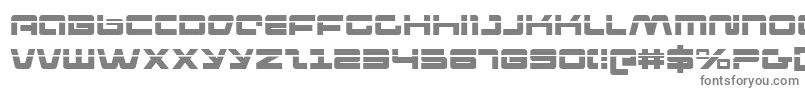 PulseRifleLaser-fontti – harmaat kirjasimet valkoisella taustalla