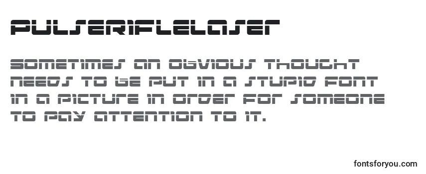 PulseRifleLaser -fontin tarkastelu