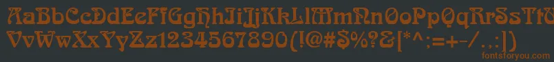 SkazkaforsergeMedium Font – Brown Fonts on Black Background