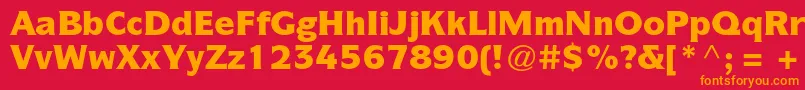 ItcsymbolstdBlack Font – Orange Fonts on Red Background