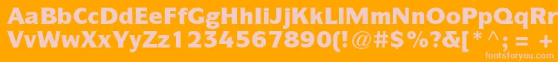ItcsymbolstdBlack Font – Pink Fonts on Orange Background