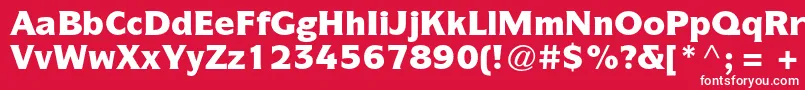 フォントItcsymbolstdBlack – 赤い背景に白い文字