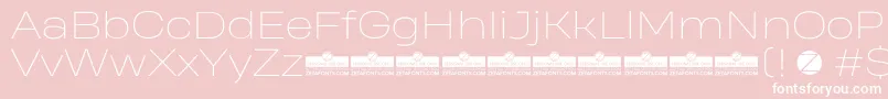 HeadingProWideThinTrial Font – White Fonts on Pink Background