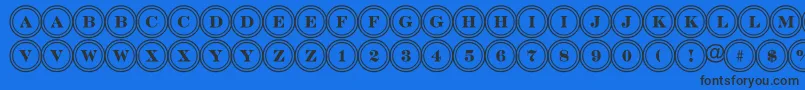 ADiscoserifdbl Font – Black Fonts on Blue Background