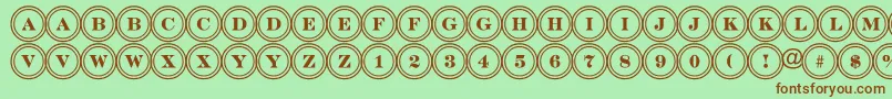 ADiscoserifdbl Font – Brown Fonts on Green Background