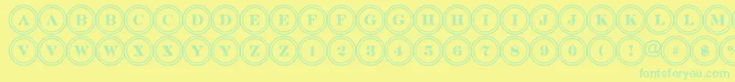 fuente ADiscoserifdbl – Fuentes Verdes Sobre Fondo Amarillo