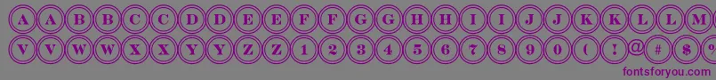 ADiscoserifdbl-fontti – violetit fontit harmaalla taustalla